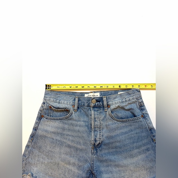 Denim Forum The Ex-Boyfriend Hi Mid Thigh Midi Short Sz:28 - Picture 7 of 7